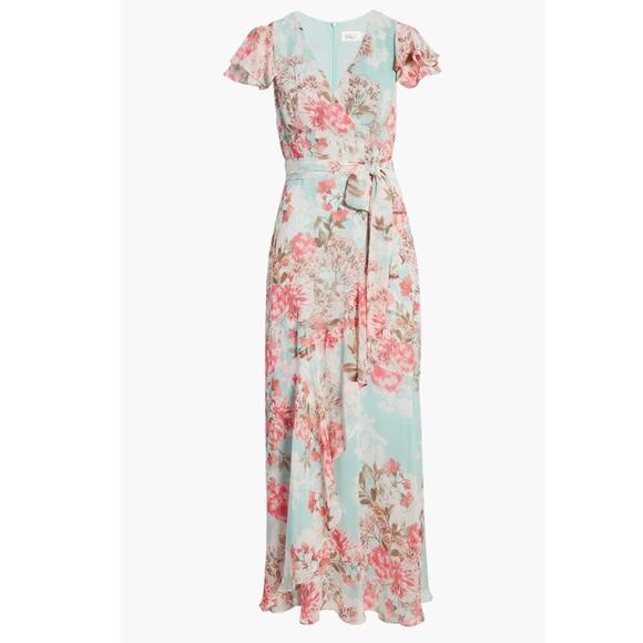 Eliza J Floral Chiffon Maxi Dress, Cottage 4 | NWOT Romantic Wedding Guest Gown - Picture 10 of 10